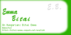 emma bitai business card